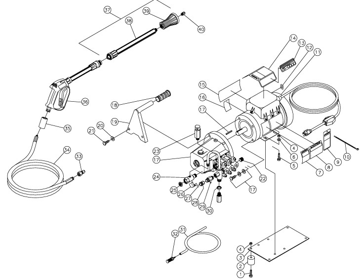 1,500 PSI 2.0 GPM  CD-1502-1MUH Parts   Parts List  Pump Parts  Unloader Parts  Owners Manual